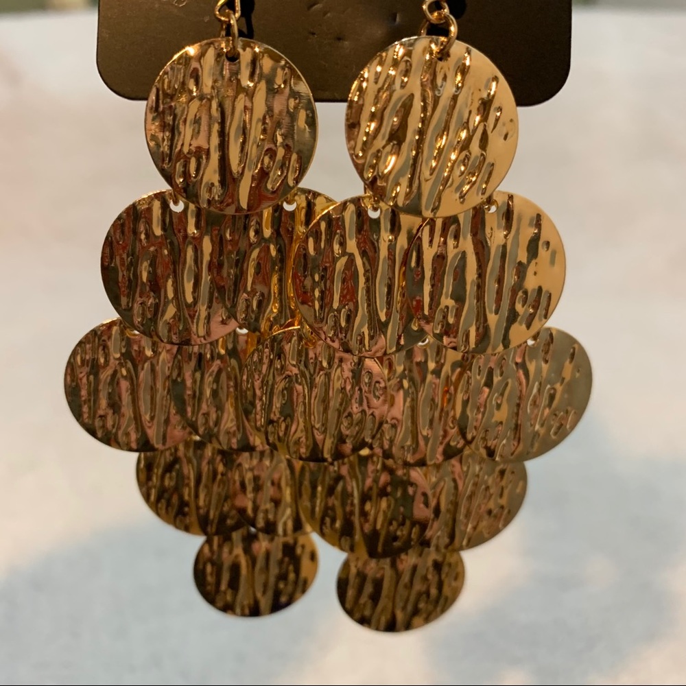 NWT Paparazzi Urban Edge Gold Dangle Earrings